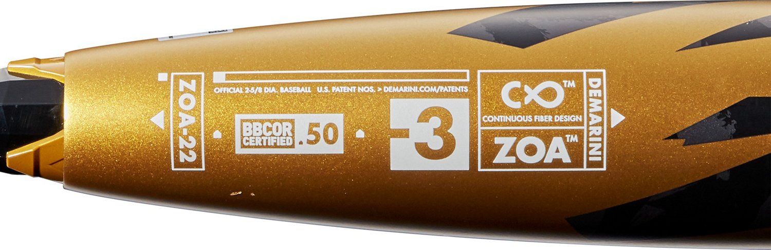DeMarini Adults' ZOA Baseball Bat (-3)                                                                                           - view number 5