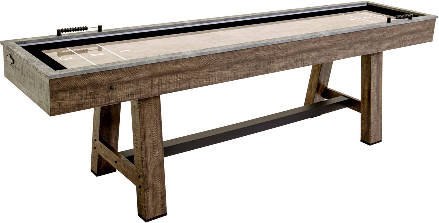 Austin Collection 9’ LED Prelit Shuffleboard Table Academy