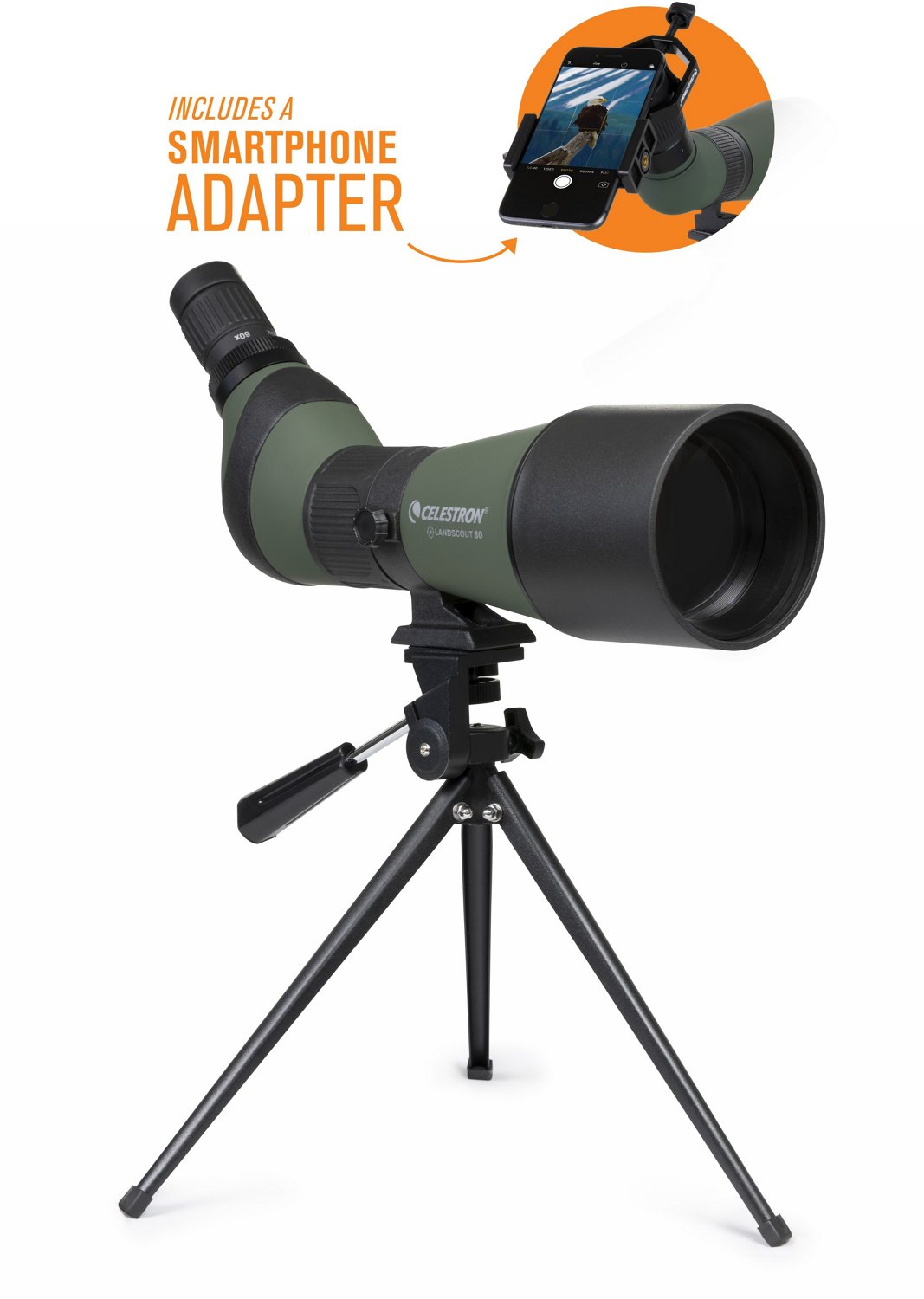 Celestron LandScout 2060x80mm Spotting Scope Academy