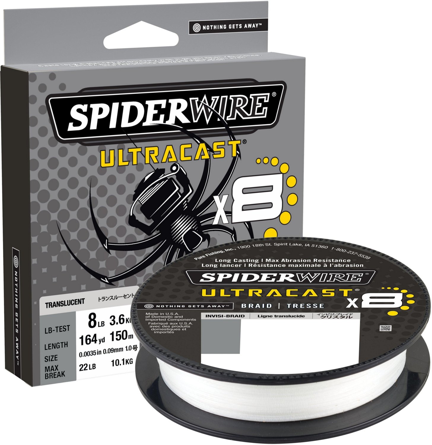 Academy Sports + Outdoors Spiderwire Ultra Braid Invisible 328 yd Fishing  Line