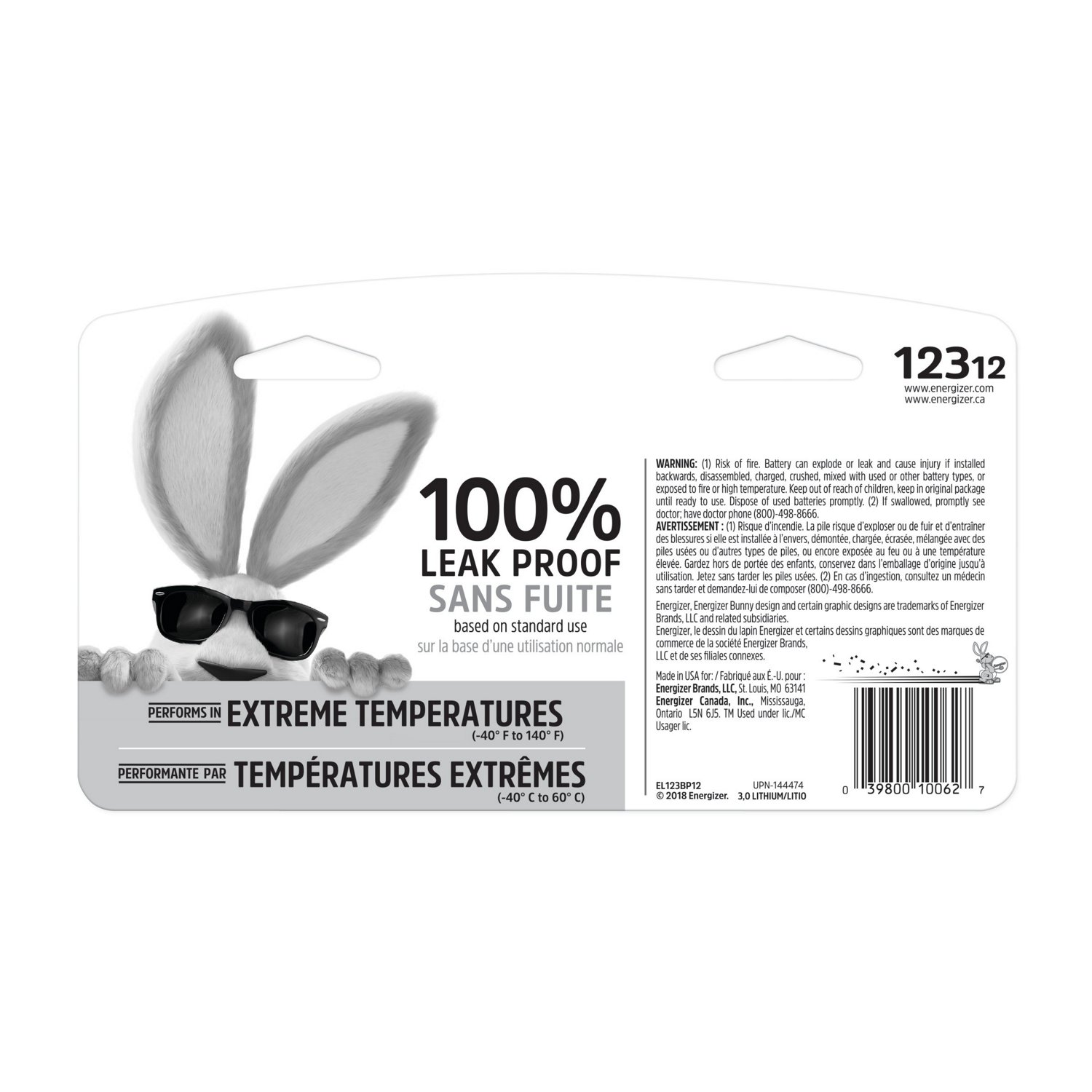 Energizer® CR123 Specialty Lithium Batteries 12-Pack                                                                            - view number 2