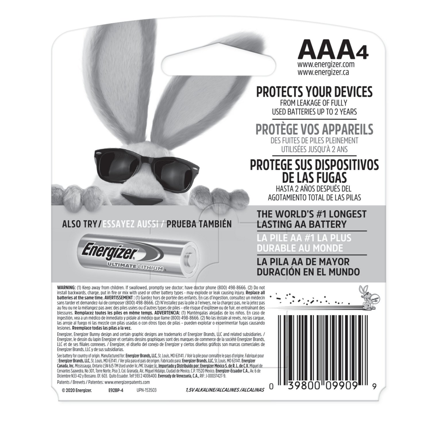 Energizer® Max AAA Batteries 4-Pack - view number 2