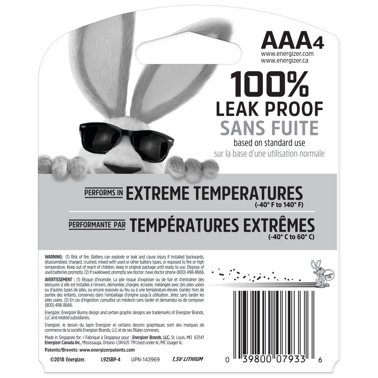 Energizer® Ultimate Lithium AAA Batteries 4-Pack