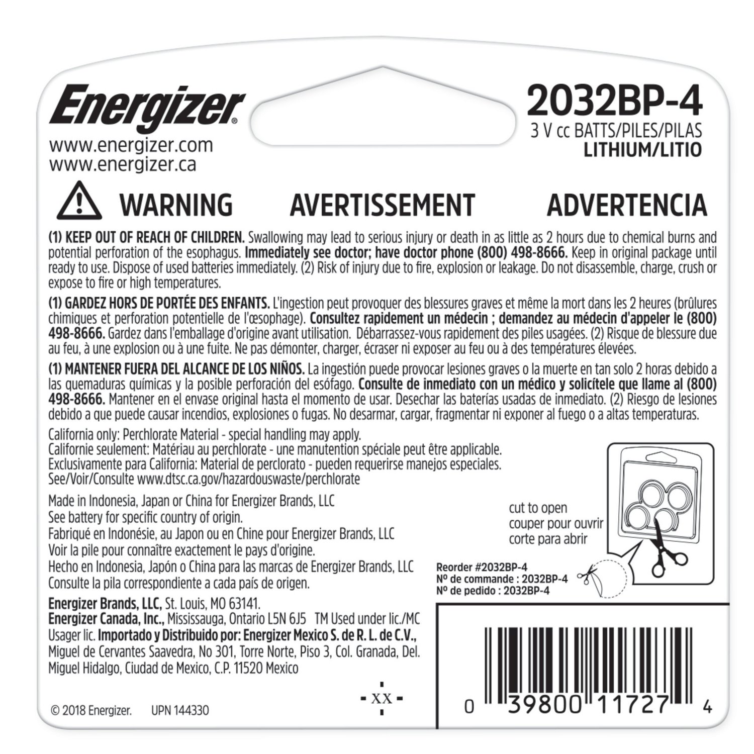 Energizer® CR2032 Zero Mercury Batteries 4-Pack - view number 2