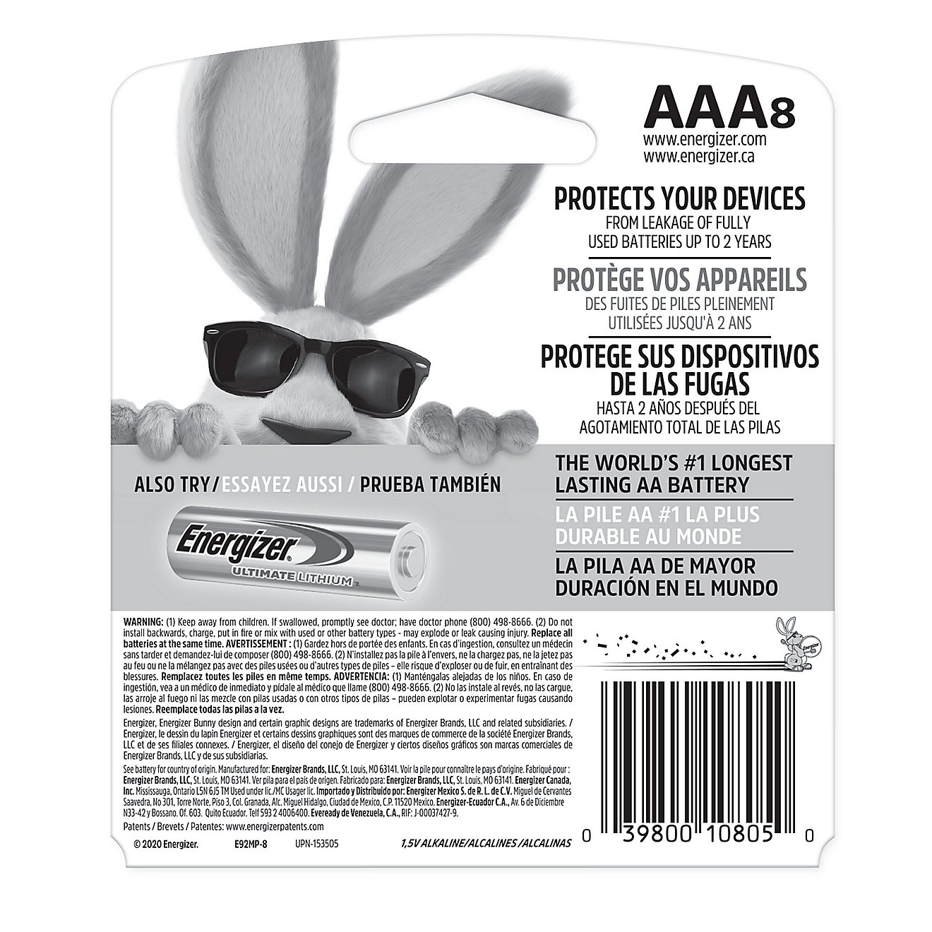 Energizer® Max AAA Batteries 8-Pack                                                                                             - view number 2