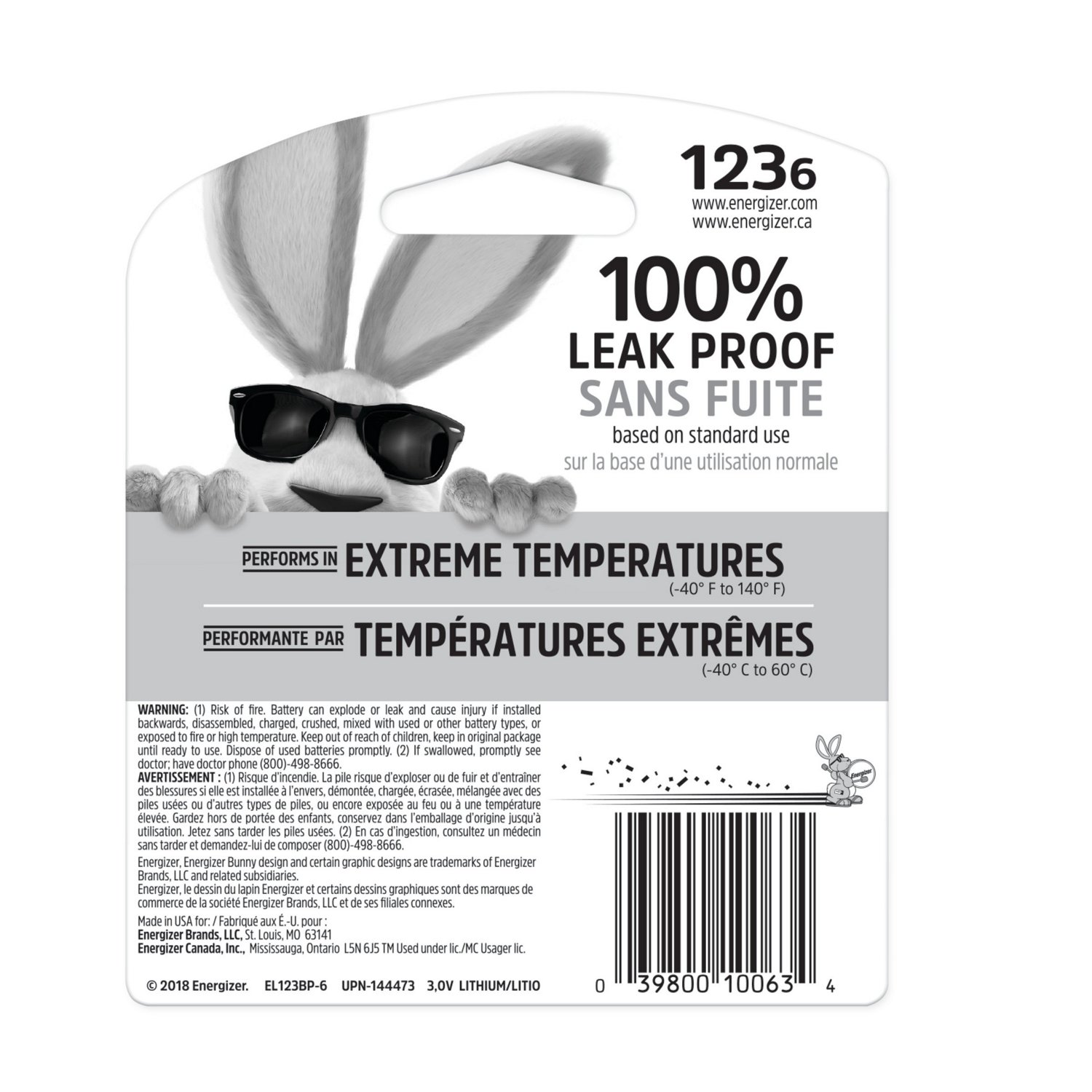 Energizer® CR123 Lithium Batteries 6-Pack - view number 2