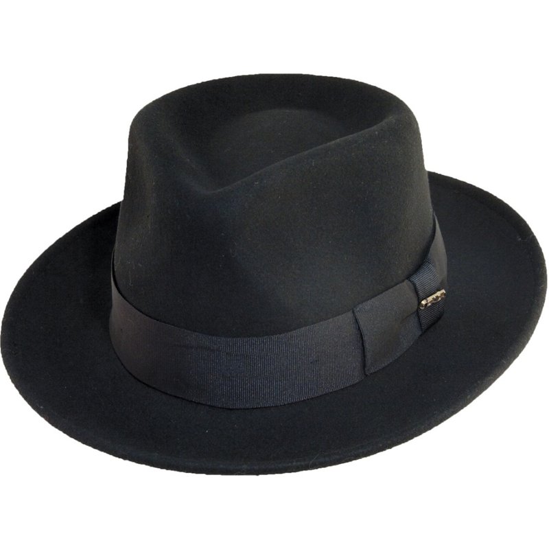 Scala Men's Wool Fedora Hat Black, X-Large - Men's Hunting/Fishing Headwear at Academy Sports