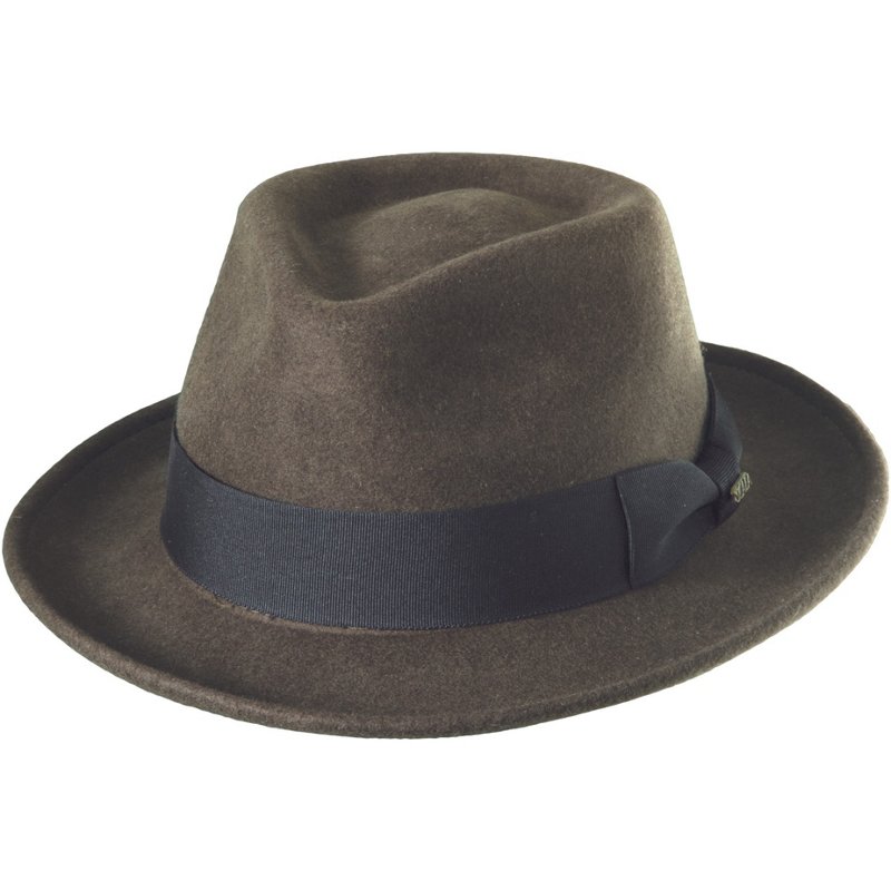 Scala Men's Wool Fedora Hat Green Dark, X-Large - Men's Hunting/Fishing Headwear at Academy Sports
