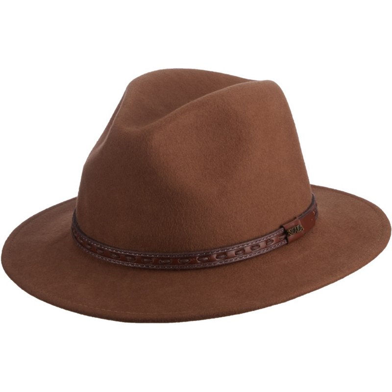Scala Men's Wool Richmond Hat Brown, X-Large - Men's Hunting/Fishing Headwear at Academy Sports