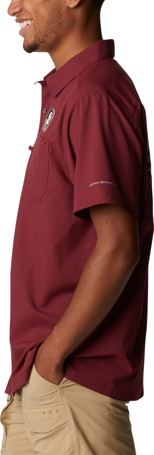 Columbia Sportswear Men's Florida State University Slack Tide Flag Camp Button Down Shirt                                        - view number 3