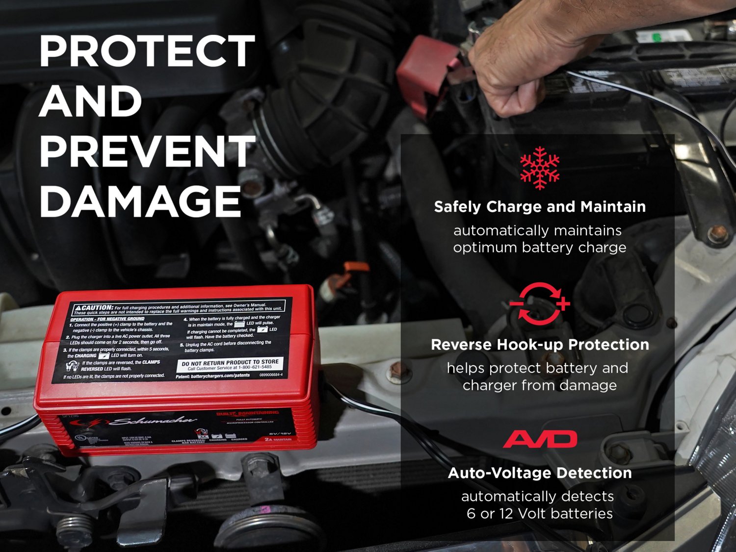 Schumacher Electric SP1296 6V 12V Automatic Battery Maintainer - view number 5