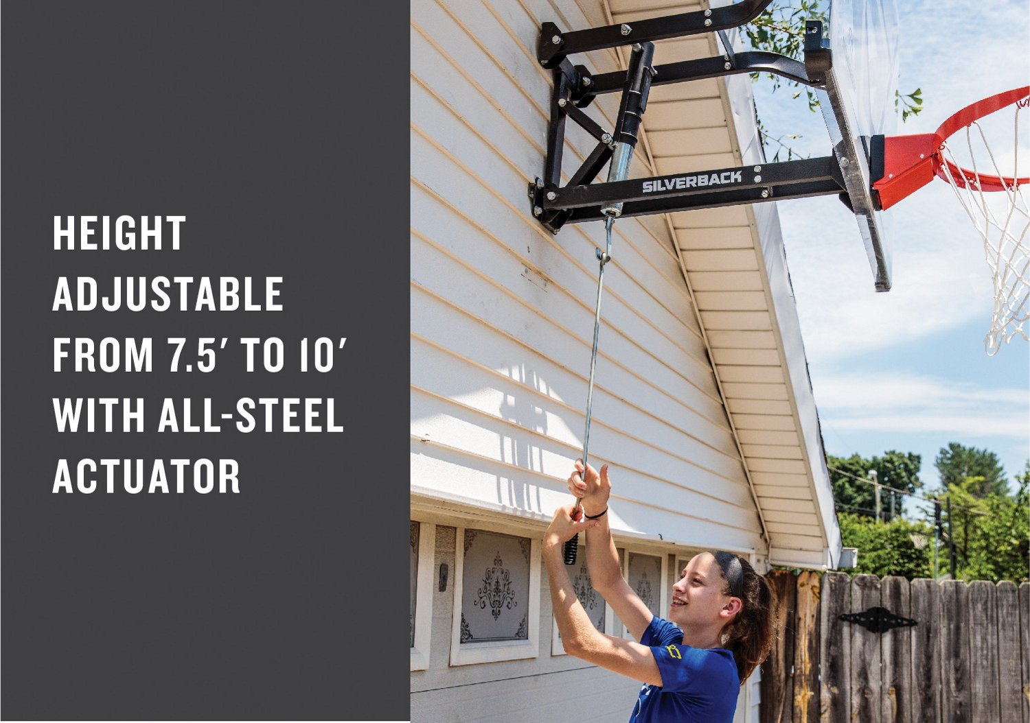 Silverback NXT 54 in Steel WallMounted Basketball Hoop Academy