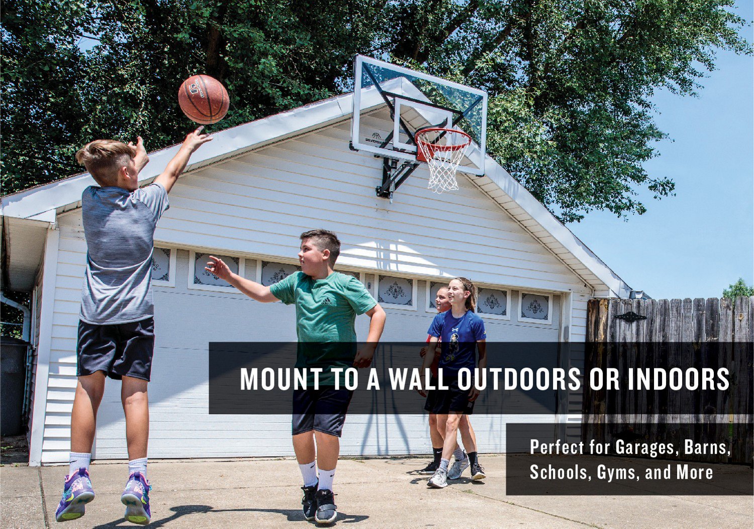 Silverback NXT 54 in Steel WallMounted Basketball Hoop Academy