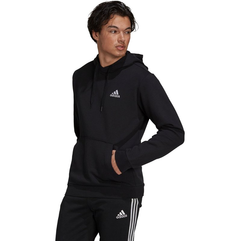 adidas Men's Feel Cozy Pullover Hoodie Black, X-Large - Men's Athletic Fleece at Academy Sports product image