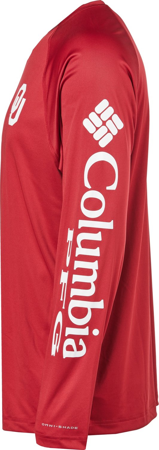 Columbia Sportswear Men's University of Oklahoma PFG Terminal Tackle Big Long Sleeve T-shirt - view number 3