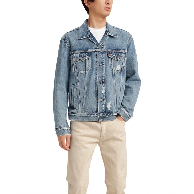 Levi's Men's Trucker Jacket Blue, Large - Mens L.s. Woven Tops at Academy Sports product image