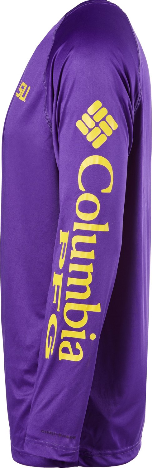 Columbia Sportswear Men's Louisiana State University PFG Terminal Tackle  Big Long Sleeve T-shirt