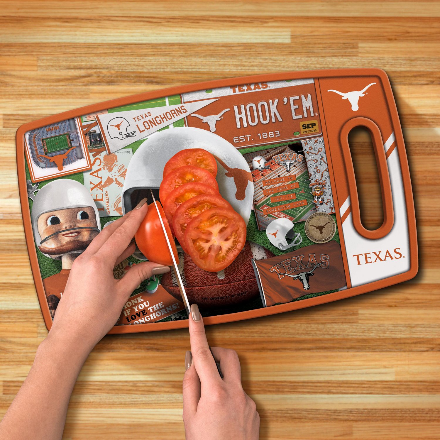 YouTheFan University Of Texas Retro Series Cutting Board