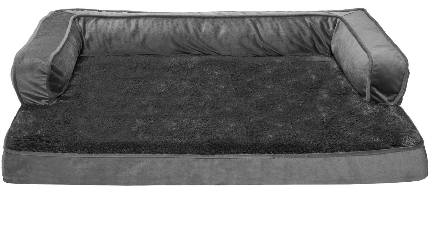 FurHaven Plush Velvet Comfy Couch Orthopedic Large Sofa Pet Bed