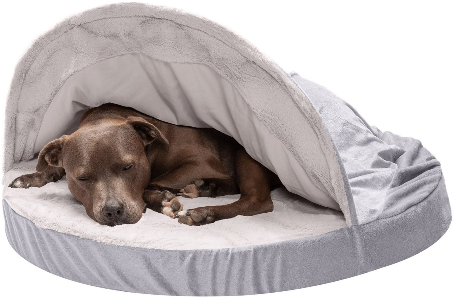 FurHaven Snuggery Wave Fur Medium Orthopedic Pet Bed Academy