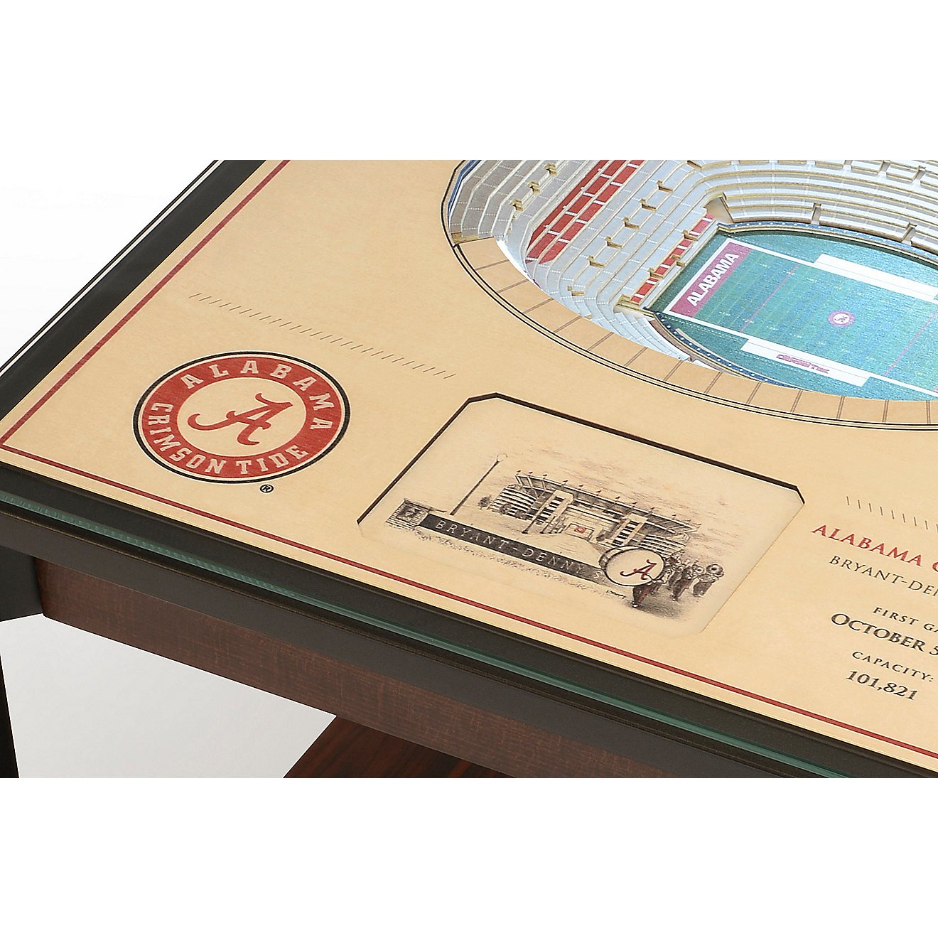 YouTheFan University of Alabama 25-Layer StadiumViews Lighted End Table                                                          - view number 4