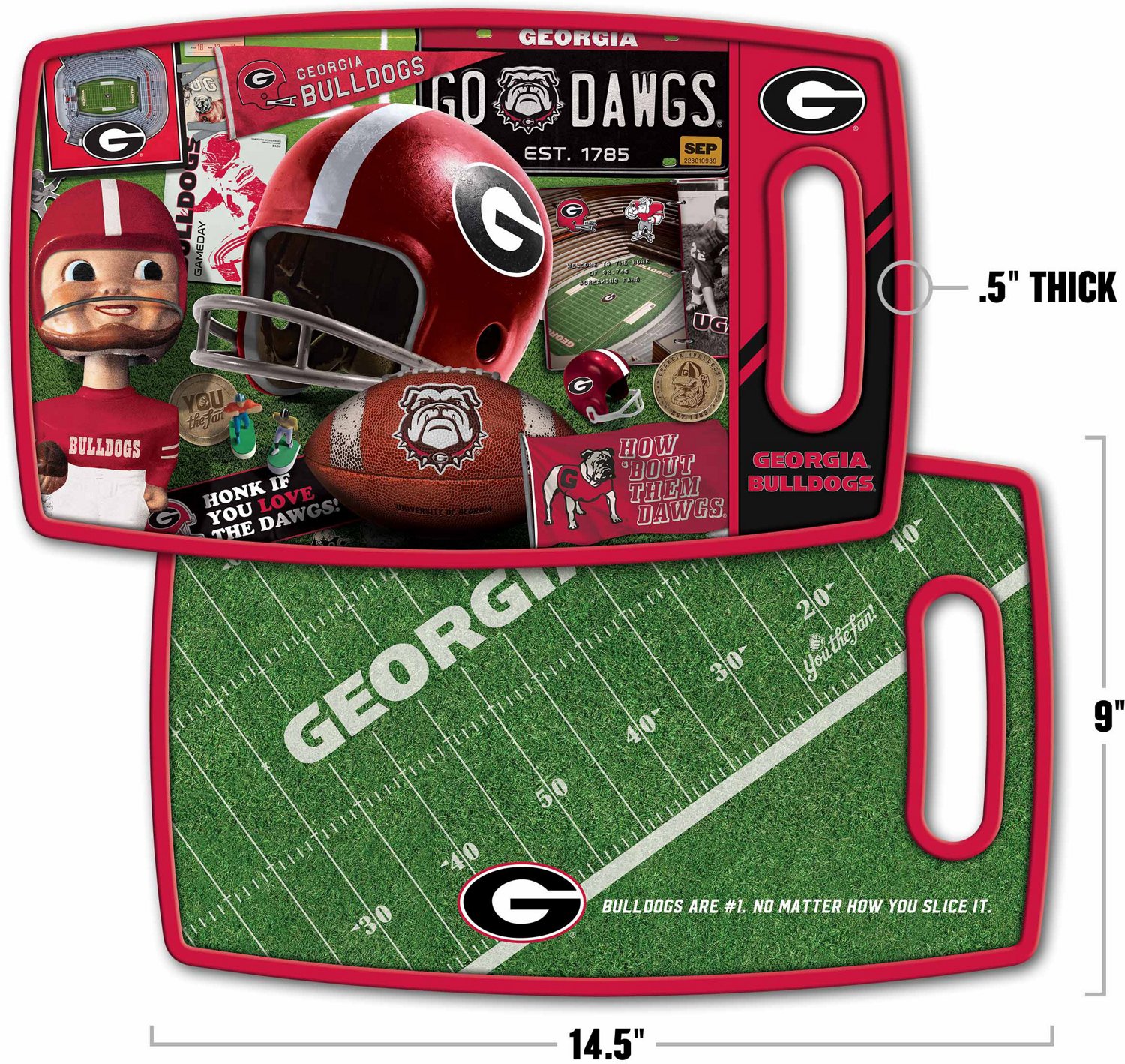 YouTheFan University Of Georgia Retro Series Cutting Board - view number 2