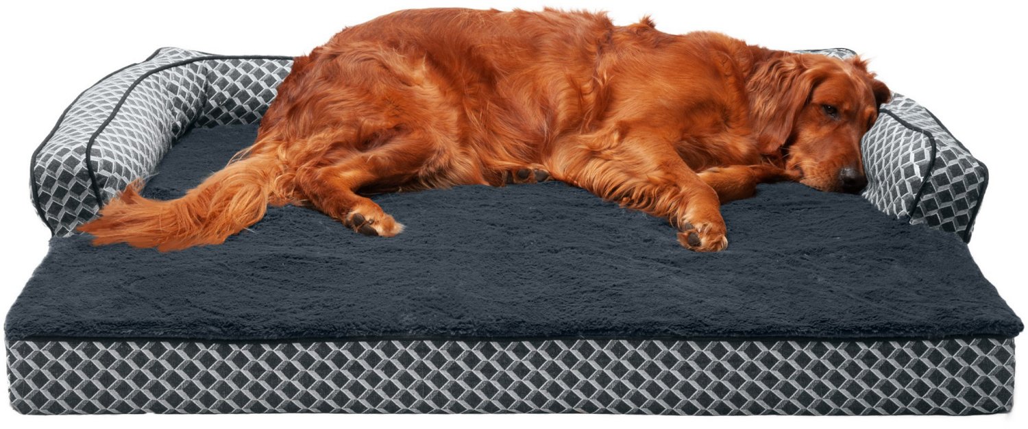 FurHaven Plush Decor Comfy Couch Orthopedic Jumbo Sofa Pet Bed - view number 2