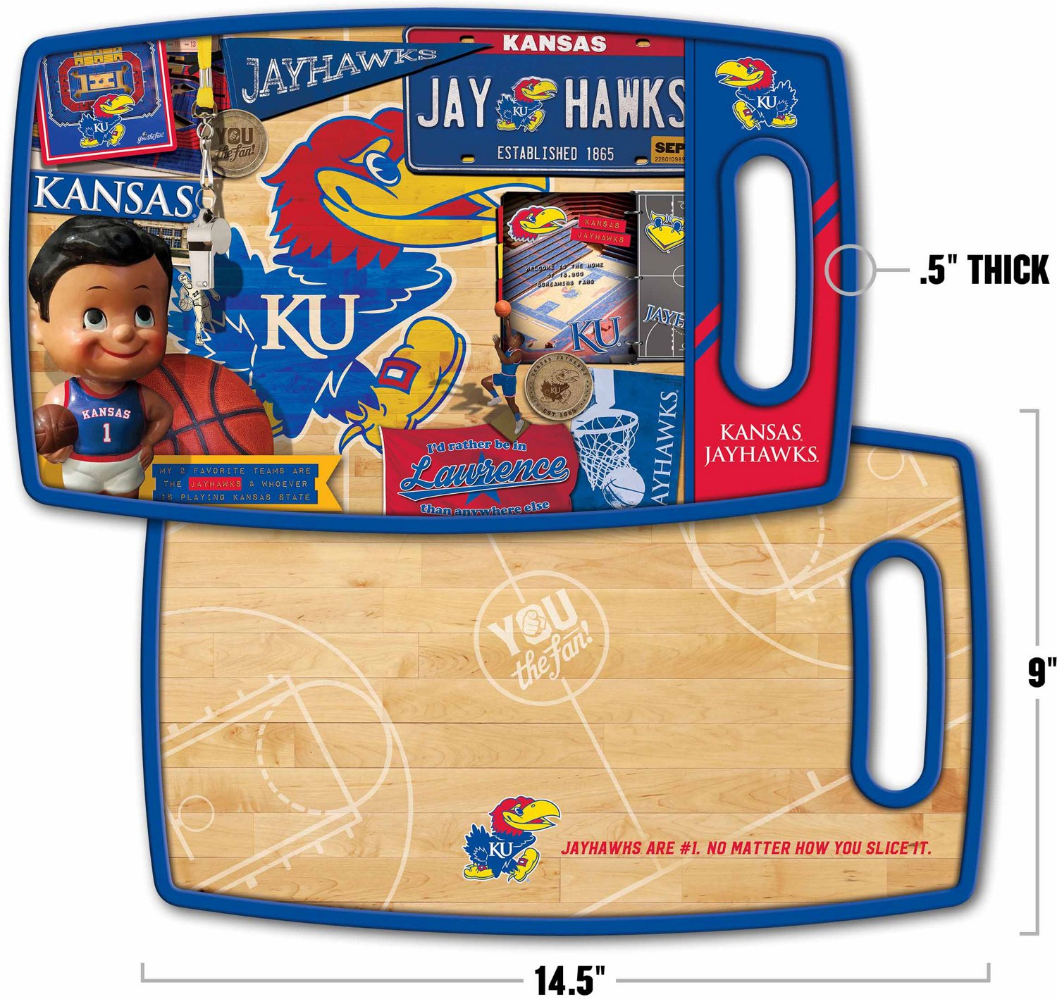 YouTheFan University Of Kansas Retro Series Cutting Board - view number 2