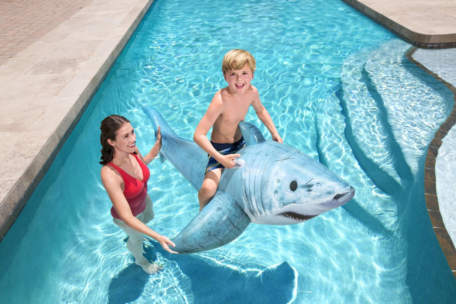 H2OGO! Realistic Shark Kids Ride-On Pool Float                                                                                   - view number 3