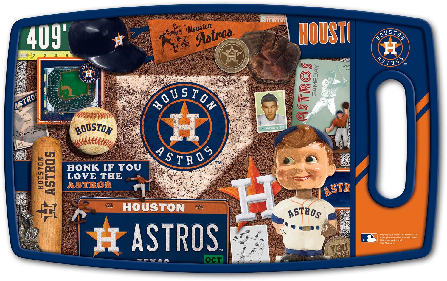 YouTheFan Houston Astros Retro Series Cutting Board