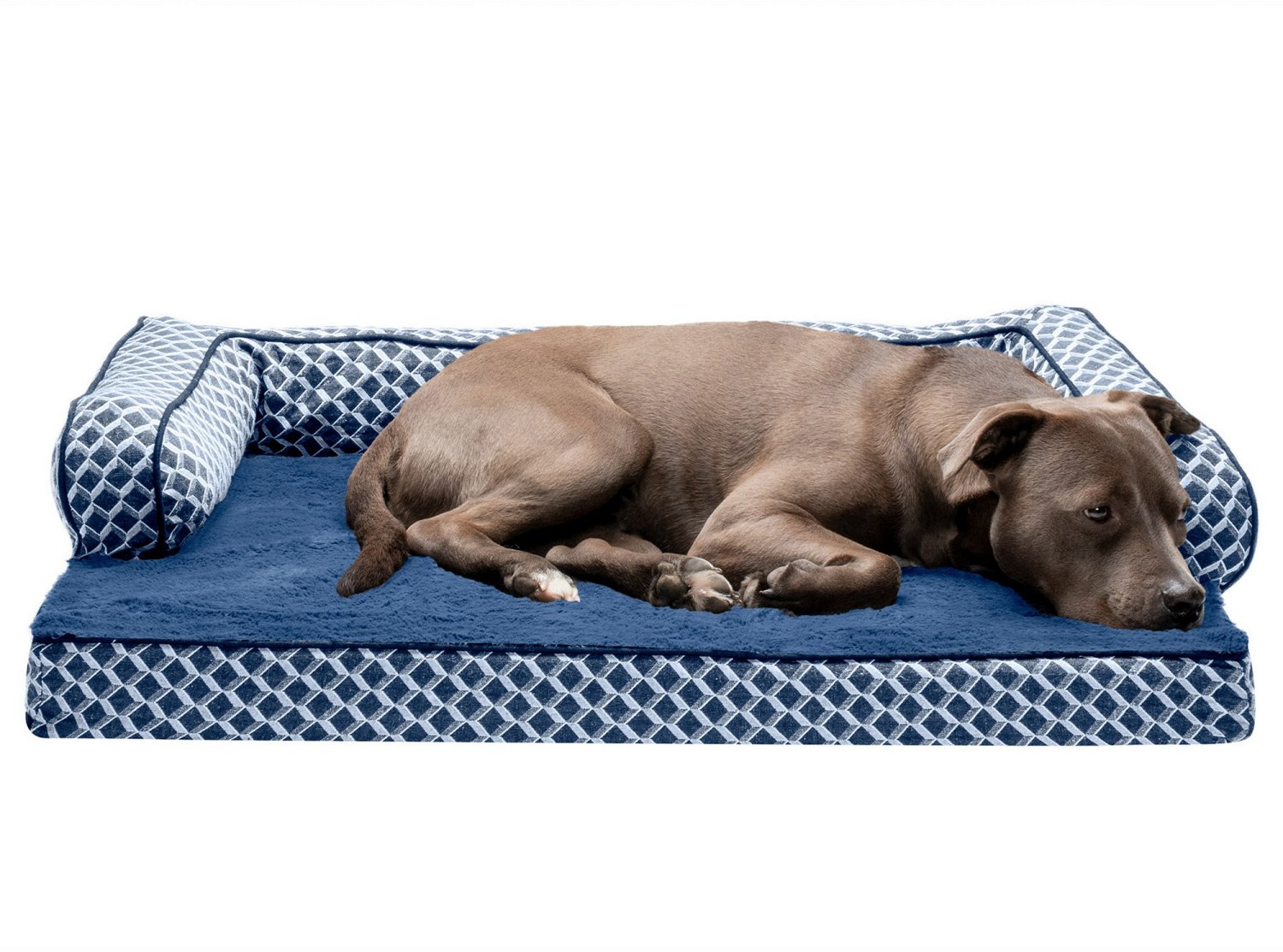 FurHaven Plush Decor Comfy Couch Orthopedic Large Sofa Pet Bed                                                                   - view number 2