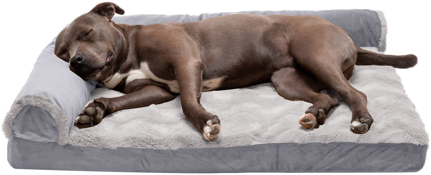 FurHaven Deluxe Wave Fur Chaise Lounge Large Pet Bed - view number 2