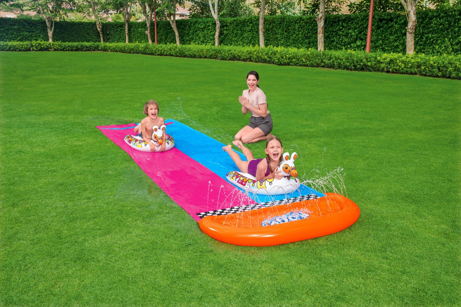 H2OGO! Llama Rama Double Race Water Slide Academy