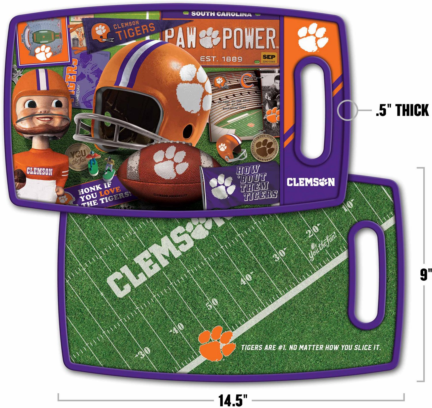 YouTheFan Clemson University Retro Series Cutting Board - view number 2