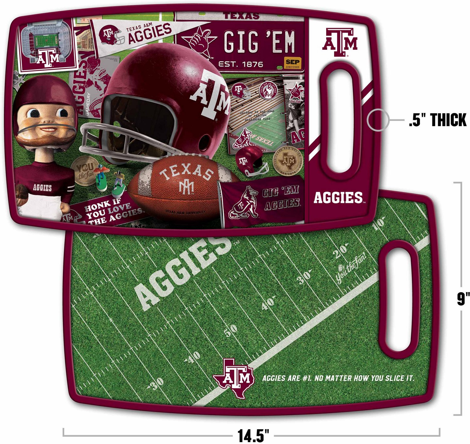 YouTheFan Texas A&M University Retro Series Cutting Board