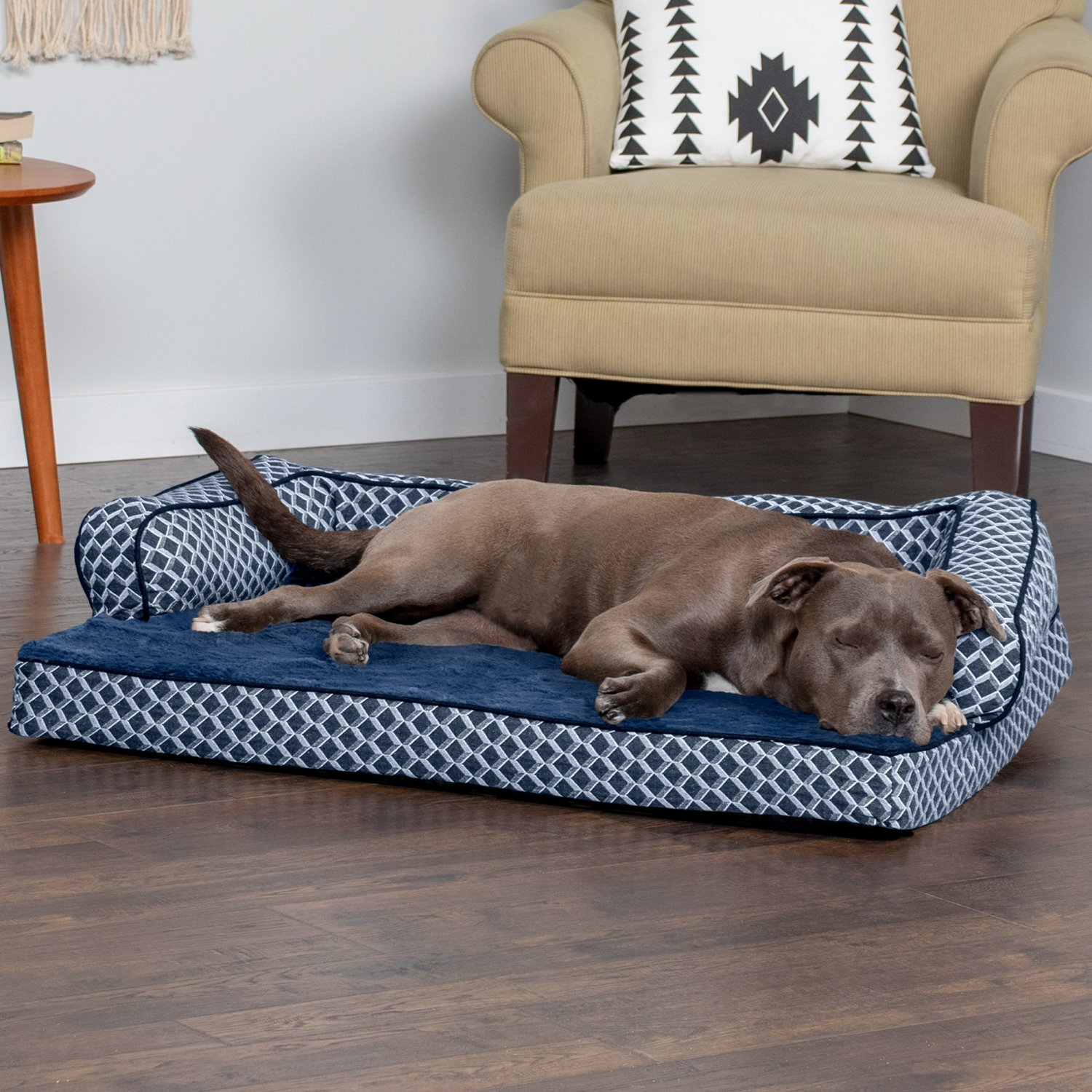 FurHaven Plush Decor Comfy Couch Orthopedic Large Sofa Pet Bed                                                                   - view number 3