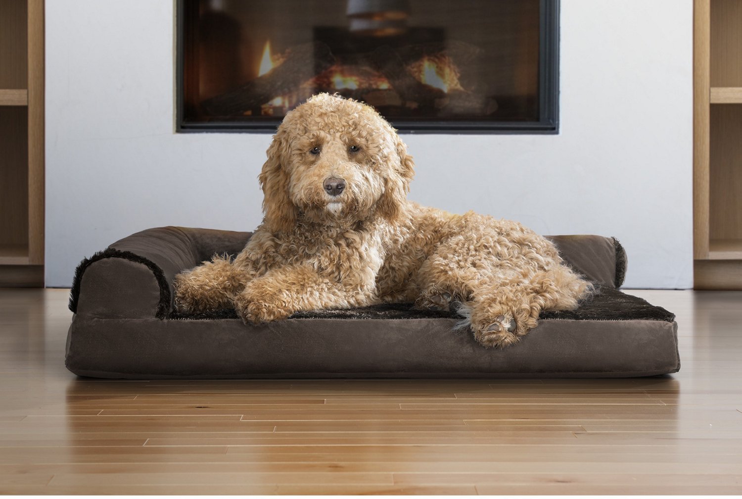 FurHaven Deluxe Velvet Chaise Lounge Large Pet Bed - view number 3