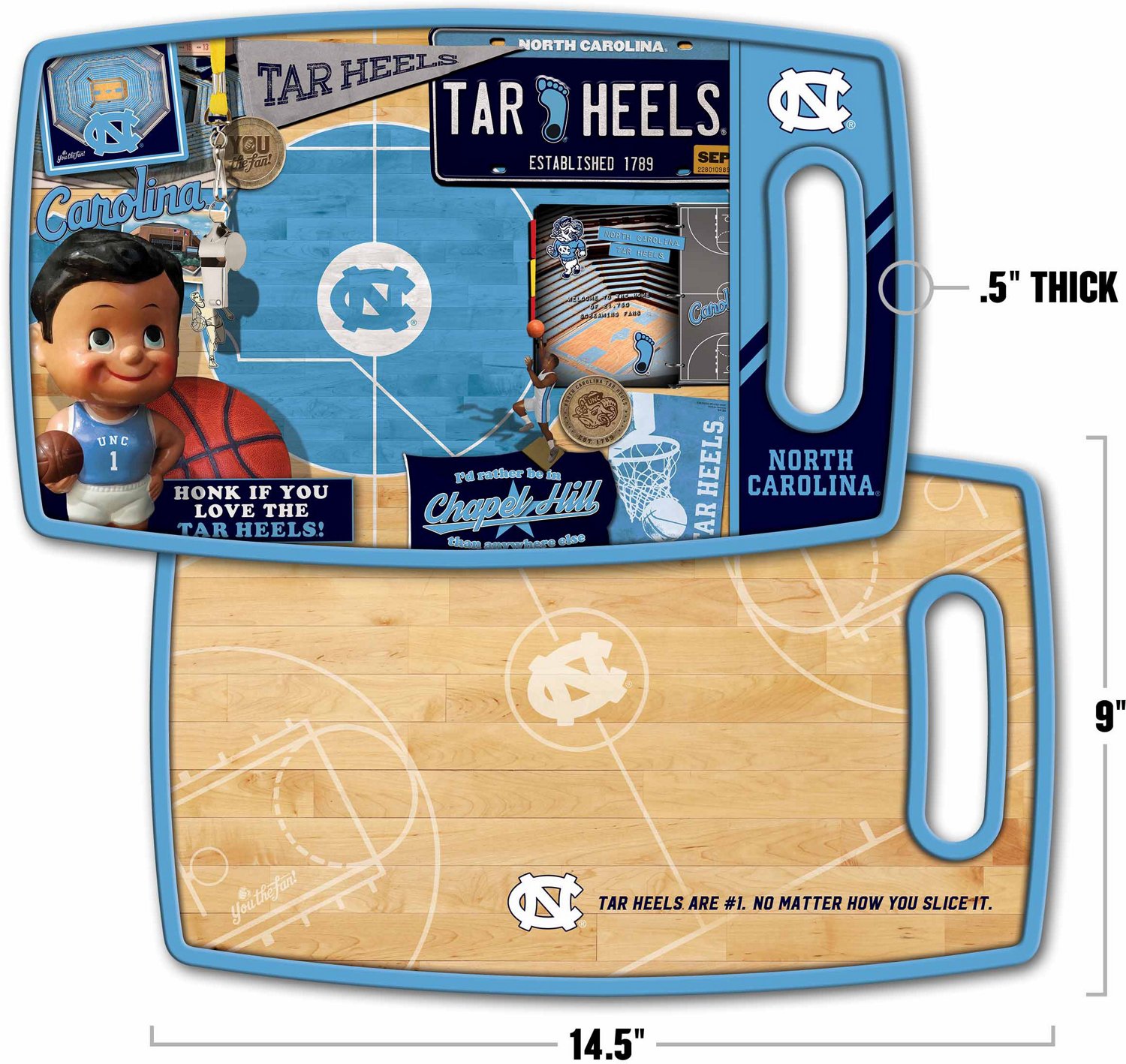 YouTheFan University Of North Carolina Retro Series Cutting Board
