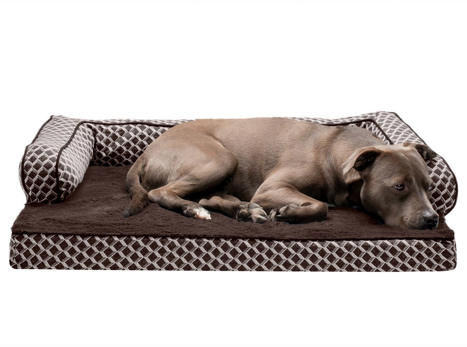 FurHaven Plush Decor Comfy Couch Orthopedic Large Sofa Pet Bed - view number 2