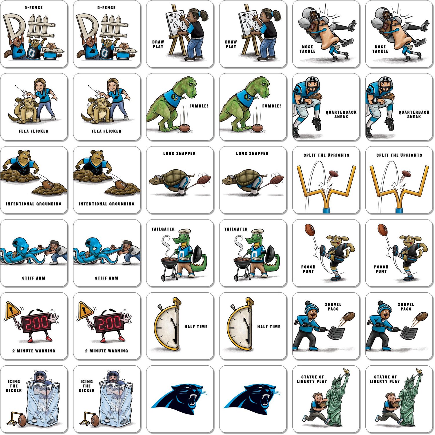 YouTheFan Carolina Panthers Memory Match Game                                                                                    - view number 2