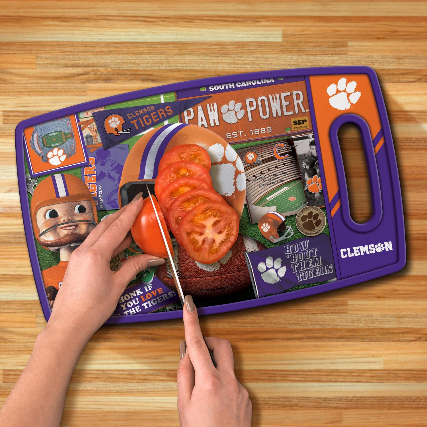 YouTheFan Clemson University Retro Series Cutting Board - view number 4