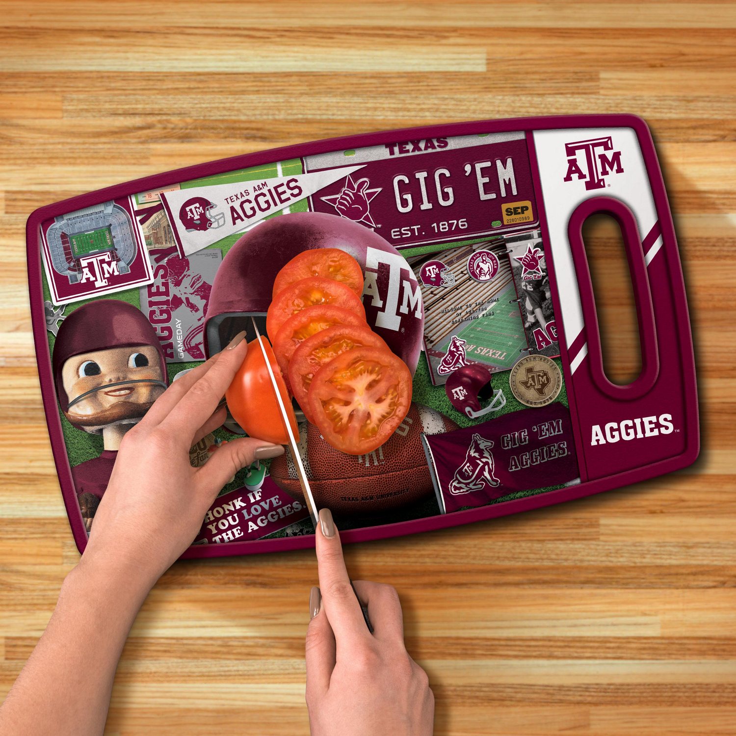 YouTheFan Texas A&M University Retro Series Cutting Board