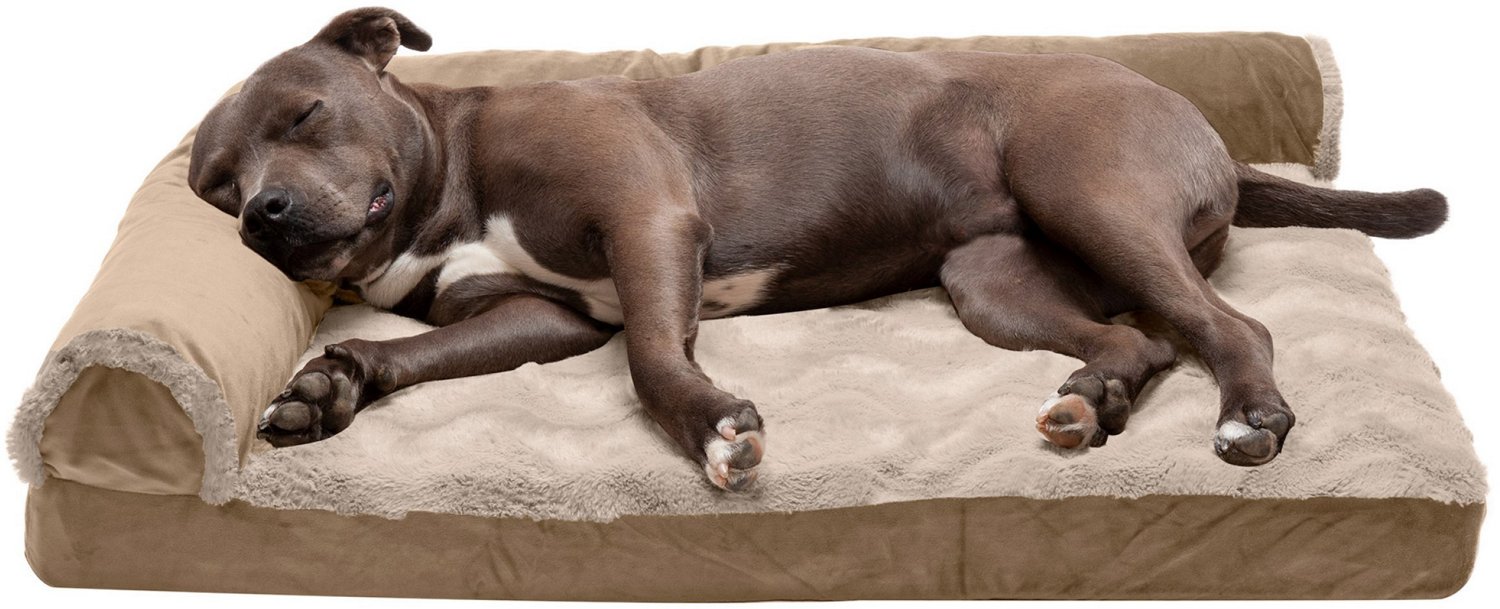 FurHaven Deluxe Wave Fur Chaise Lounge Large Pet Bed - view number 2