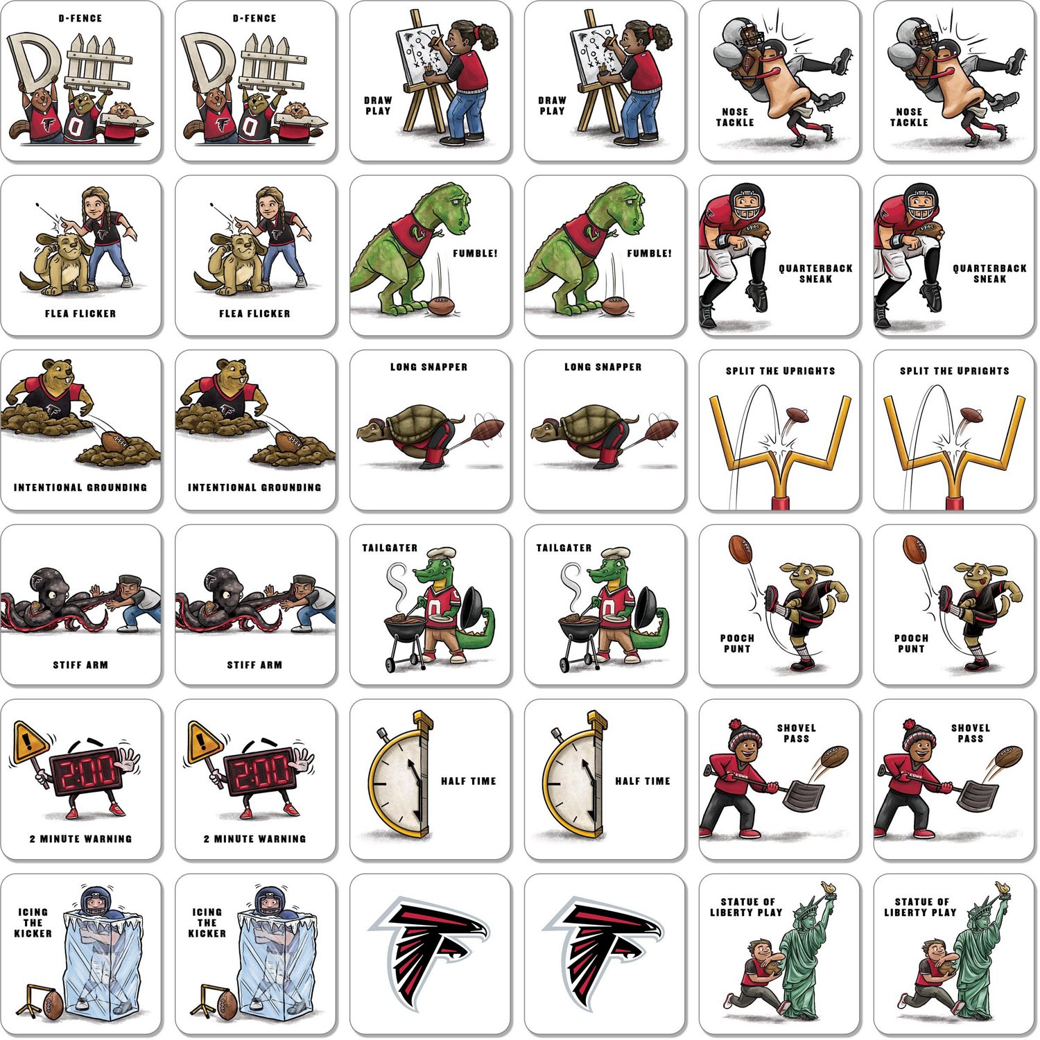 YouTheFan Atlanta Falcons Memory Match Game                                                                                      - view number 2