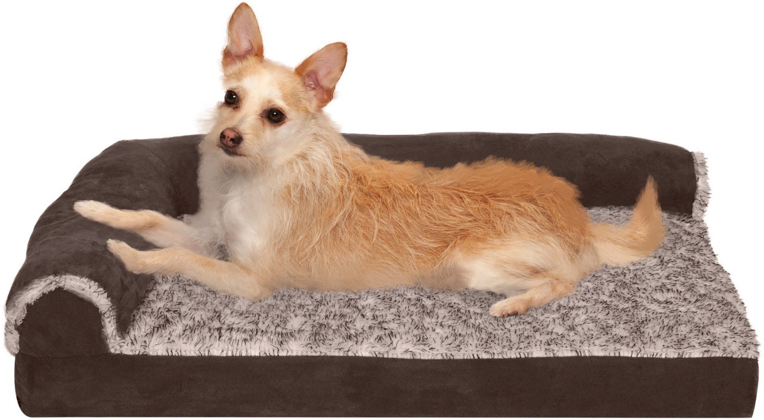 FurHaven Deluxe Suede Chaise Lounge Medium Dog Bed - view number 2