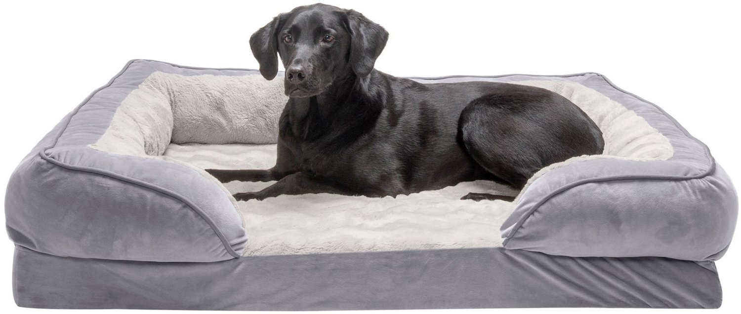 FurHaven Jumbo Velvet Waves Pet Dog Bed Academy