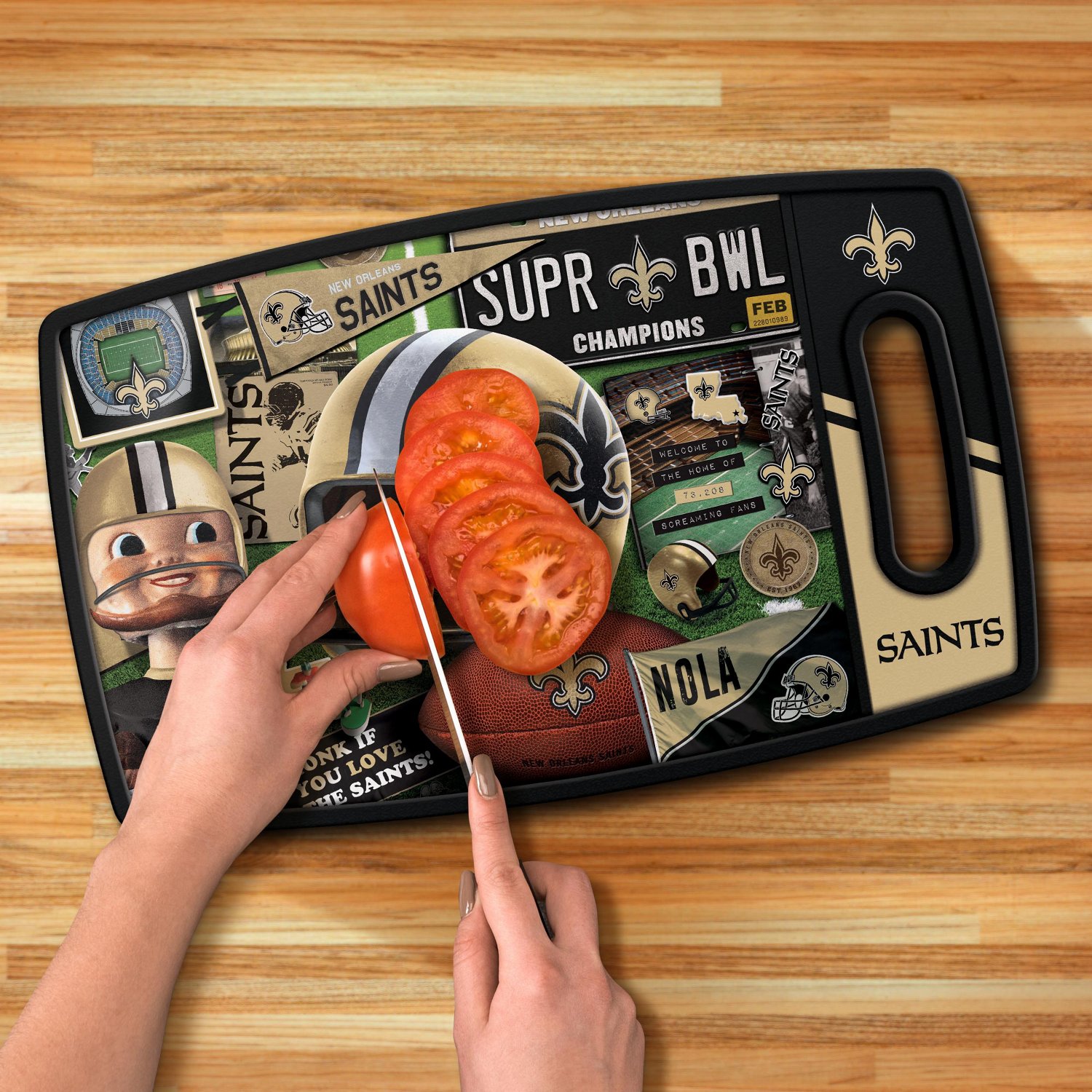 YouTheFan New Orleans Saints Retro Series Cutting Board                                                                          - view number 4