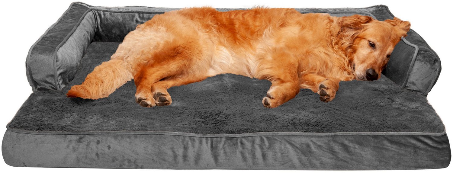 FurHaven Plush Velvet Comfy Couch Orthopedic Jumbo Sofa Pet Bed - view number 2
