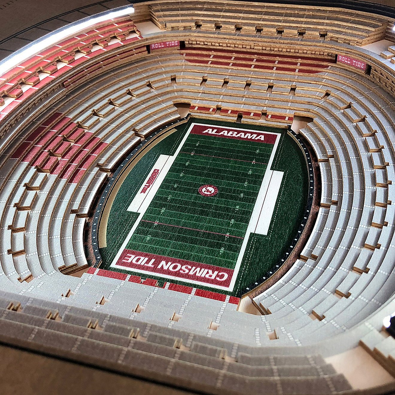 YouTheFan University of Alabama 25-Layer StadiumViews Lighted End Table                                                          - view number 3