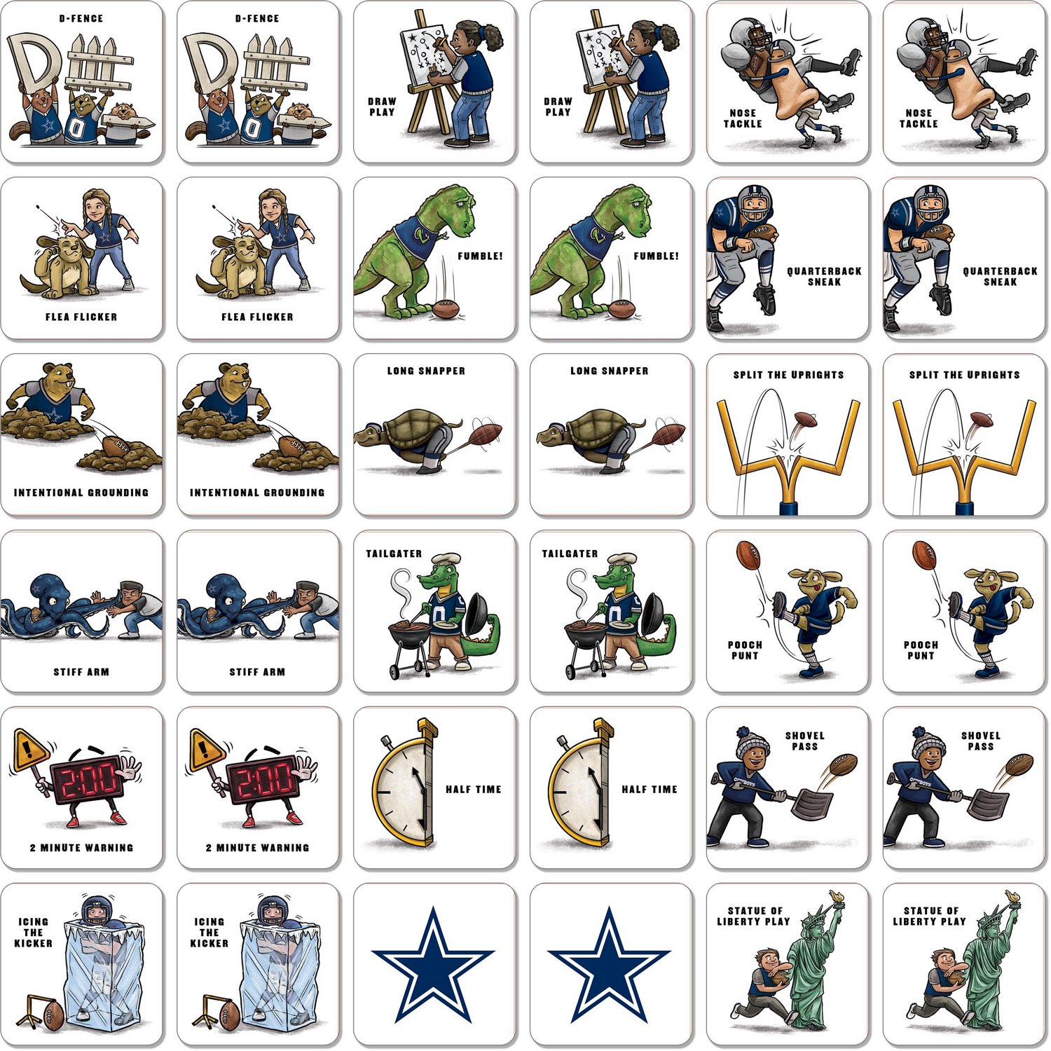 YouTheFan Dallas Cowboys Memory Match Game                                                                                       - view number 2